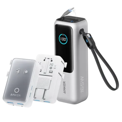 Anker Laptop Power Bank (25K, 165W, wbudowane i wciągane kable)