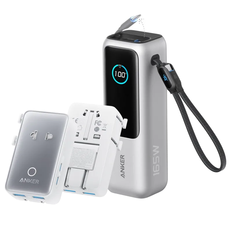 Anker Laptop Power Bank (25K, 165W, wbudowane i wciągane kable)
