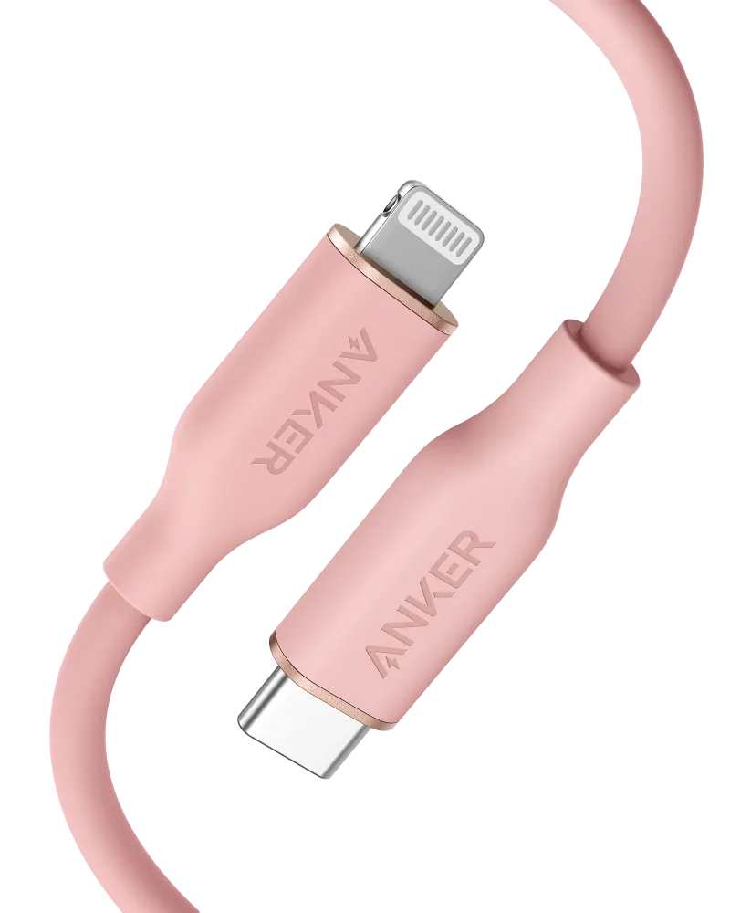 Anker <b>641</b> USB-C 至 Lightning 充電線 (Flow, 3 呎矽膠)