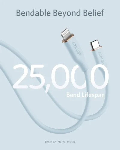 Cabo USB-C para Lightning Anker <b>641</b> (Flow, Silicone)