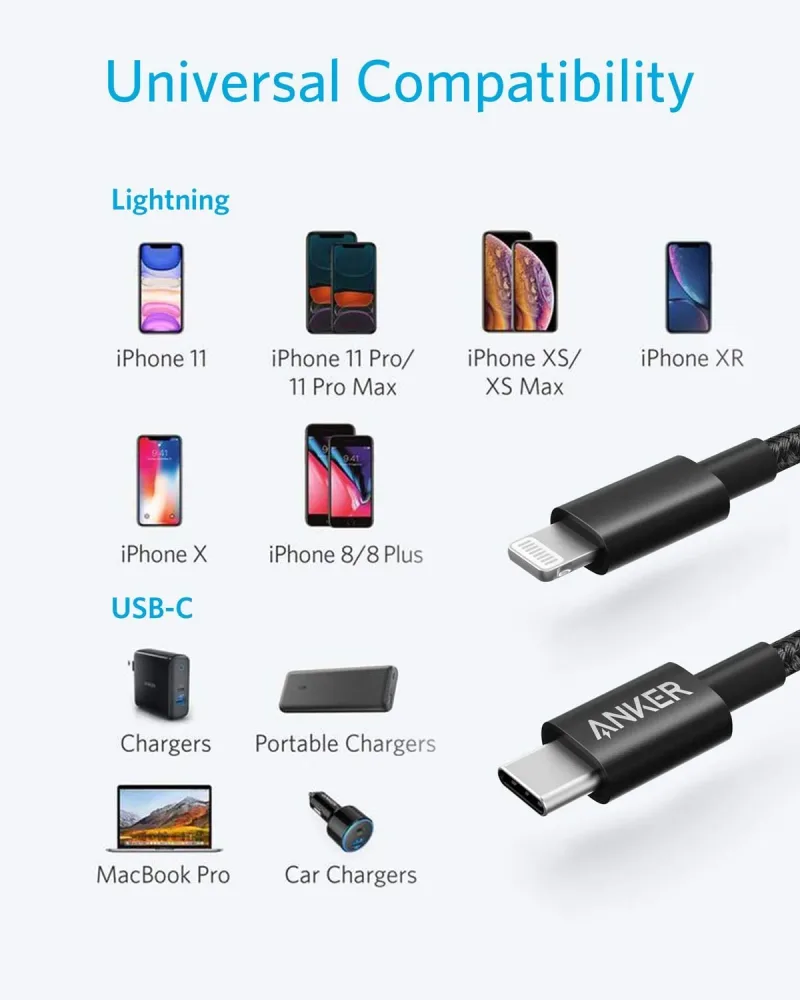 Anker <b>331</b> USB-C to Lightning 케이블