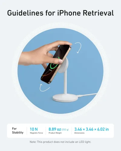 Anker MagGo iPhone 17 MagSafe充電器対応スタンド (Qi2 15W, アダプター付き)