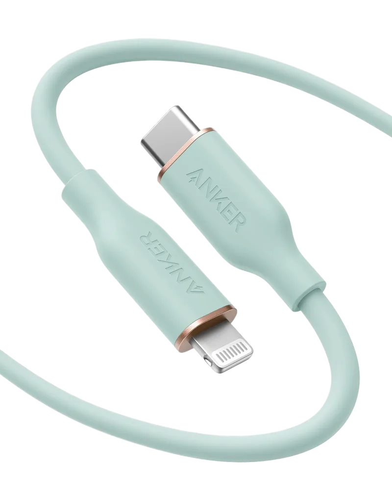 Anker <b>641</b> USB-C 至 Lightning 充電線 (Flow, 3 呎矽膠)