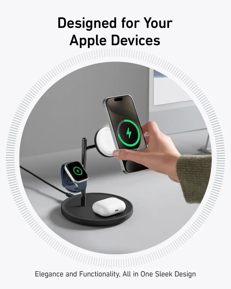 翻新 Anker MagGo 無線充電站（三合一支架）
