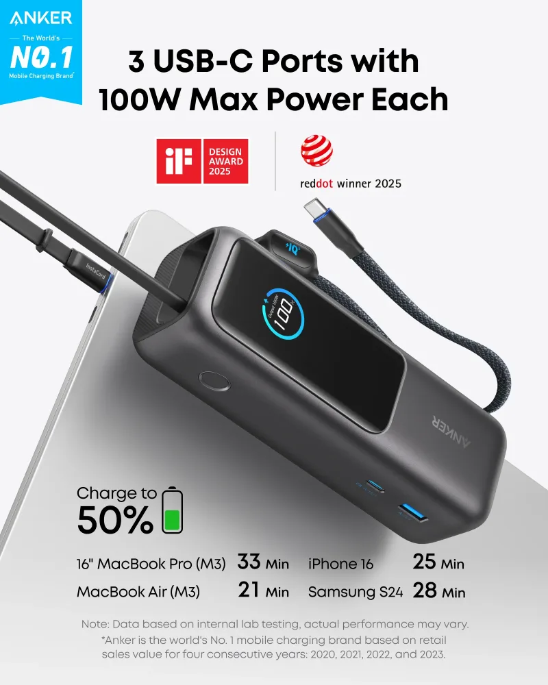 Bundle: Anker Laptop Power Bank and Anker Laptop Charger
