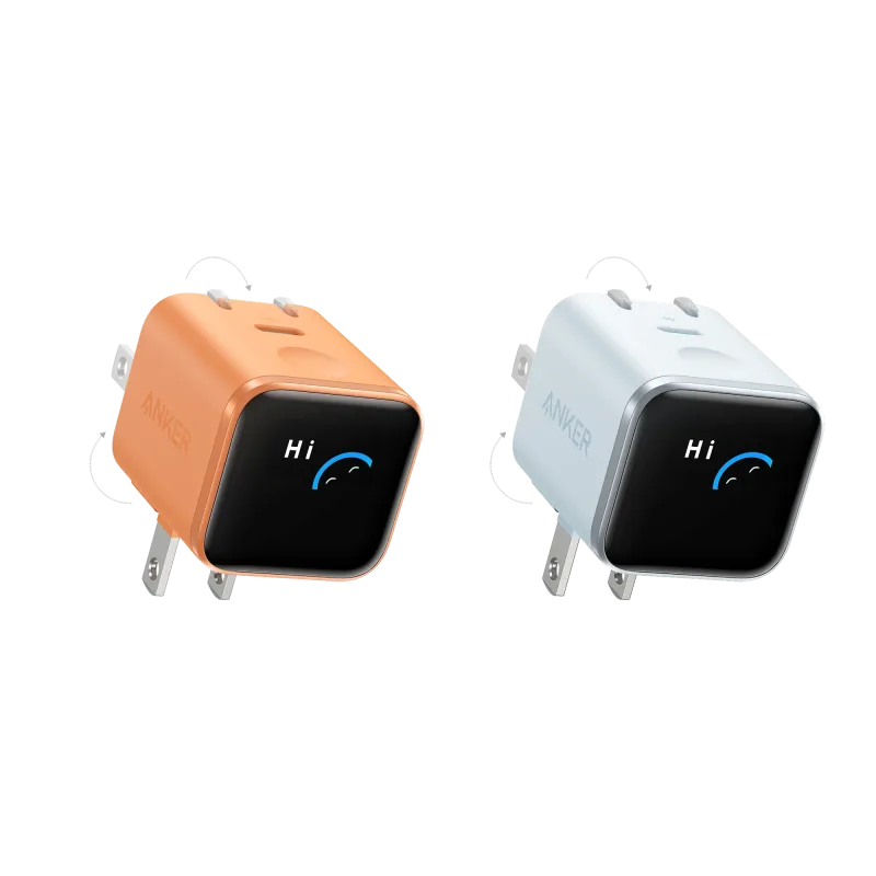 Anker Nano Charger (45W, Smart Display, 180° Foldable)