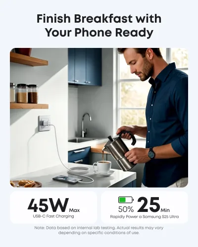 Anker Nano 充電站（7 合 1，100W）及 Anker Nano 充電器（45W）（附充電線）