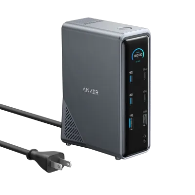 Anker Prime 充電擴展底座 (14-in-1, 雙螢幕顯示, 160W)