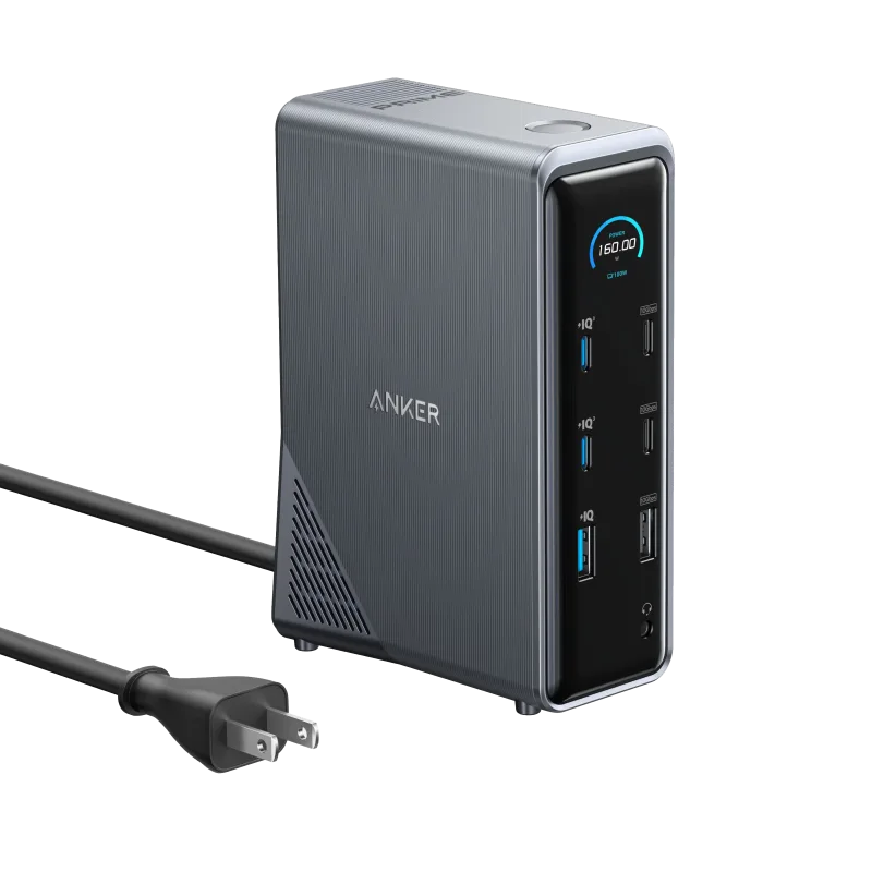 Anker Prime 充電擴展底座 (14-in-1, 雙螢幕顯示, 160W)