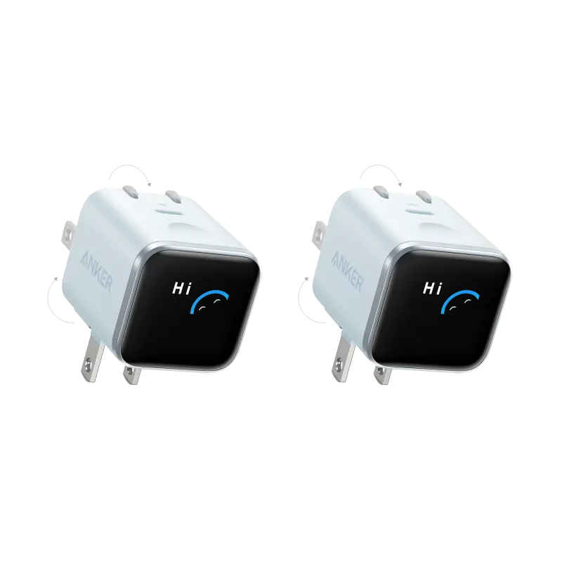 Anker Nano Charger (45W, Smart Display, 180° Foldable)