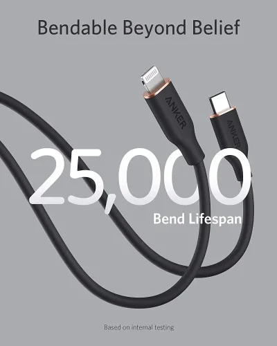 Anker <b>641</b> USB-C 至 Lightning 充電線 (Flow, 3 呎矽膠)