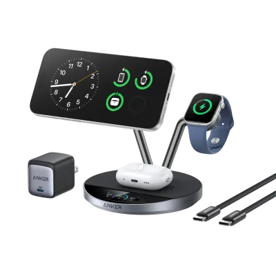 Anker Prime Wireless Charging Station (3-in-1, MagGo, AirCool, Dock Stand)