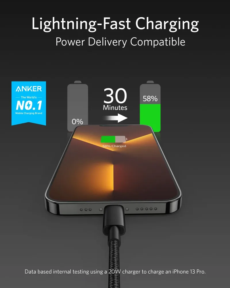 Anker <b>331</b> USB-C to Lightning 케이블