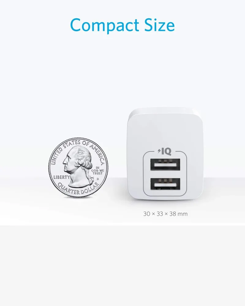 Anker Dual-Port 12W Wall Charger (2-Pack)