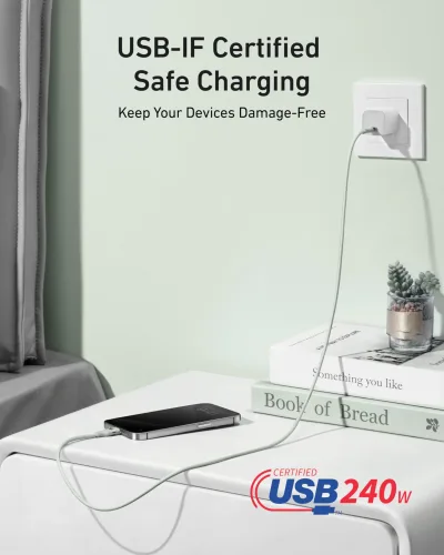 Anker USB-C-auf-USB-C-Kabel (3 ft / 6 ft, 240W, Upcycled-Braided)