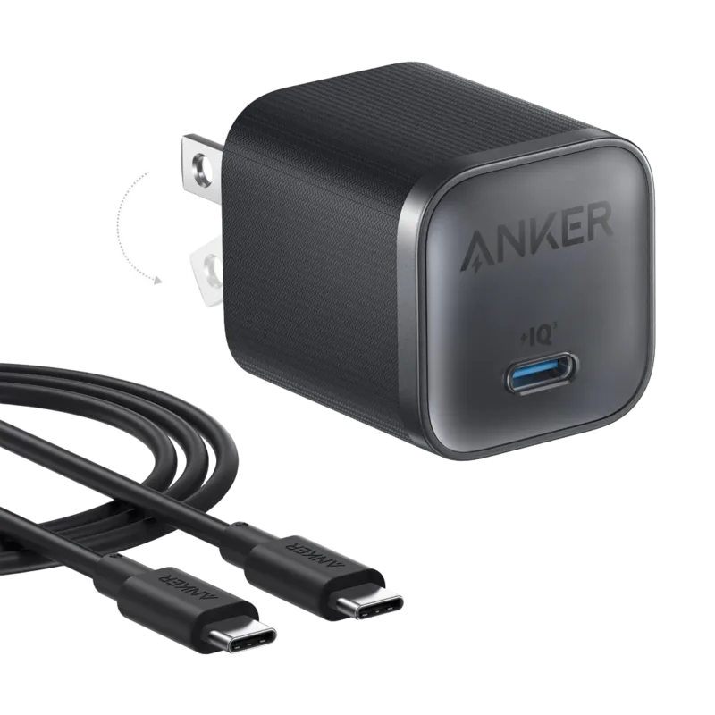 Anker Nano Charger (45W) USB-C to USB-Cケーブル付き & Anker USB-C to USB-Cケーブル (6 ft, 240W, Upcycled-Braided)