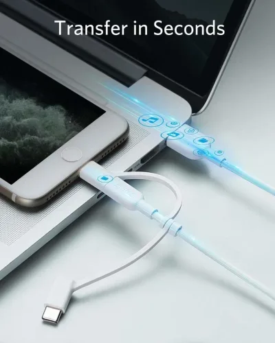 Anker <b>321</b> USB-A to Lightningケーブル（3 ft 3-in-1）