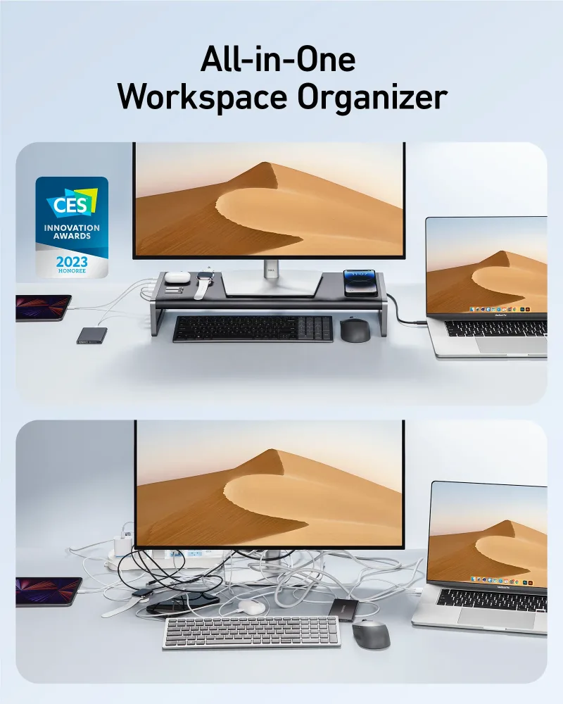 Anker <b>675</b> USB-C Docking Station (12-in-1, Monitor Stand, Wireless)