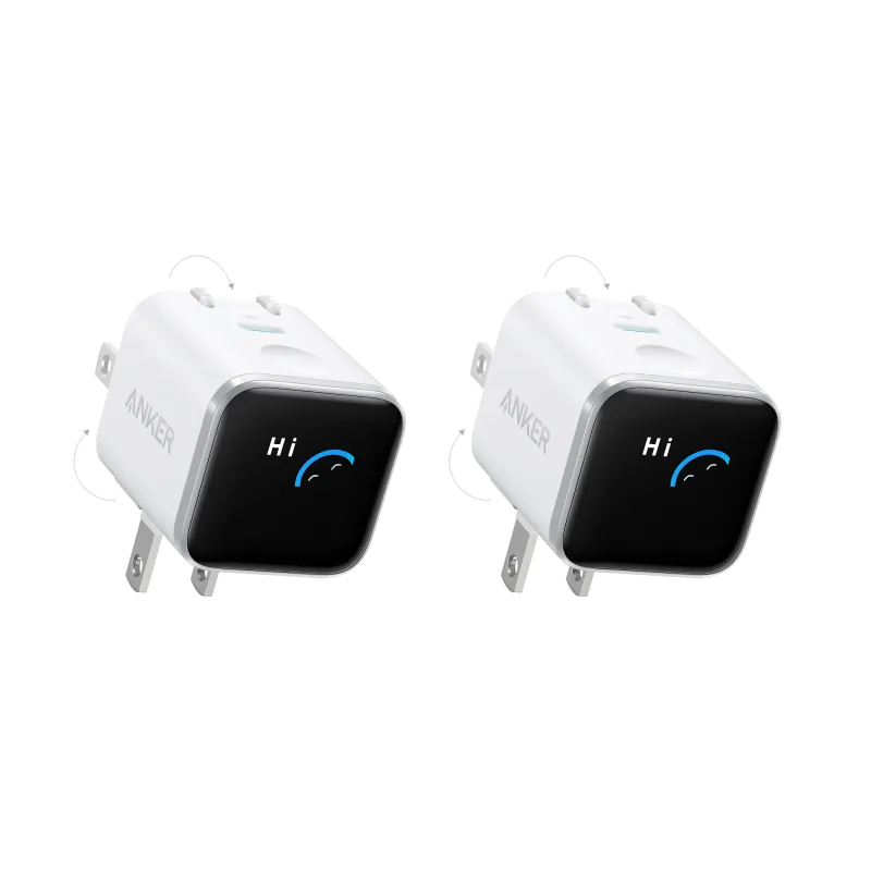 Anker Nano Charger (45W, Smart Display, 180° Foldable)