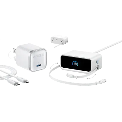 Anker Nano 充電站（7 合 1，100W）及 Anker Nano 充電器（45W）（附充電線）