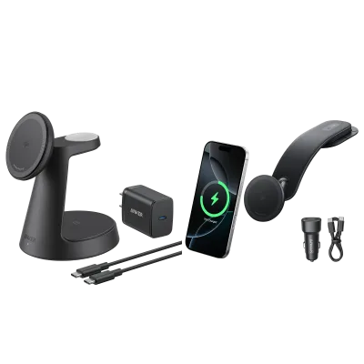 Anker MagGo Wireless Charging Station und Anker Nano Wireless Car Charger