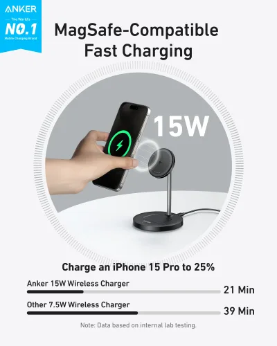 Anker MagGo Wireless Charger (2-in-1, Stand)