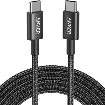 New Nylon USB-C to USB-C 100Wケーブル（10 ft、2本セット）