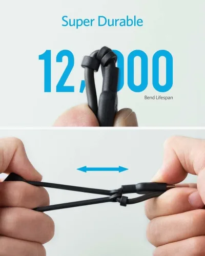 Anker <b>321</b> USB-A to Lightningケーブル（3 ft 3-in-1）