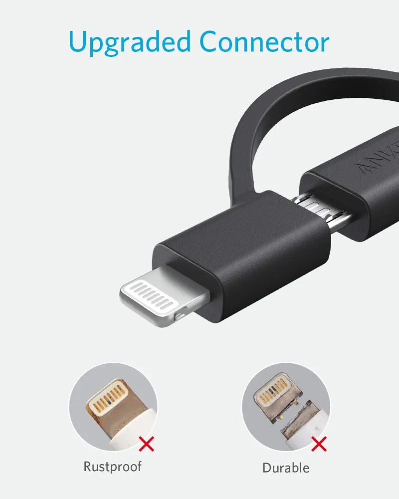 Anker <b>321</b> USB-A to Lightningケーブル（3 ft 3-in-1）