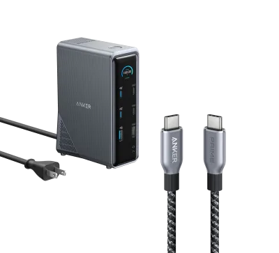 Anker Prime Charging Docking Station med 240W USB-C til USB-C-kabel