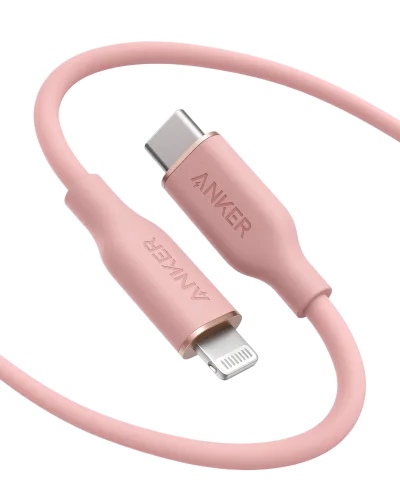 Anker <b>641</b> USB-C 至 Lightning 充電線 (Flow, 3 呎矽膠)