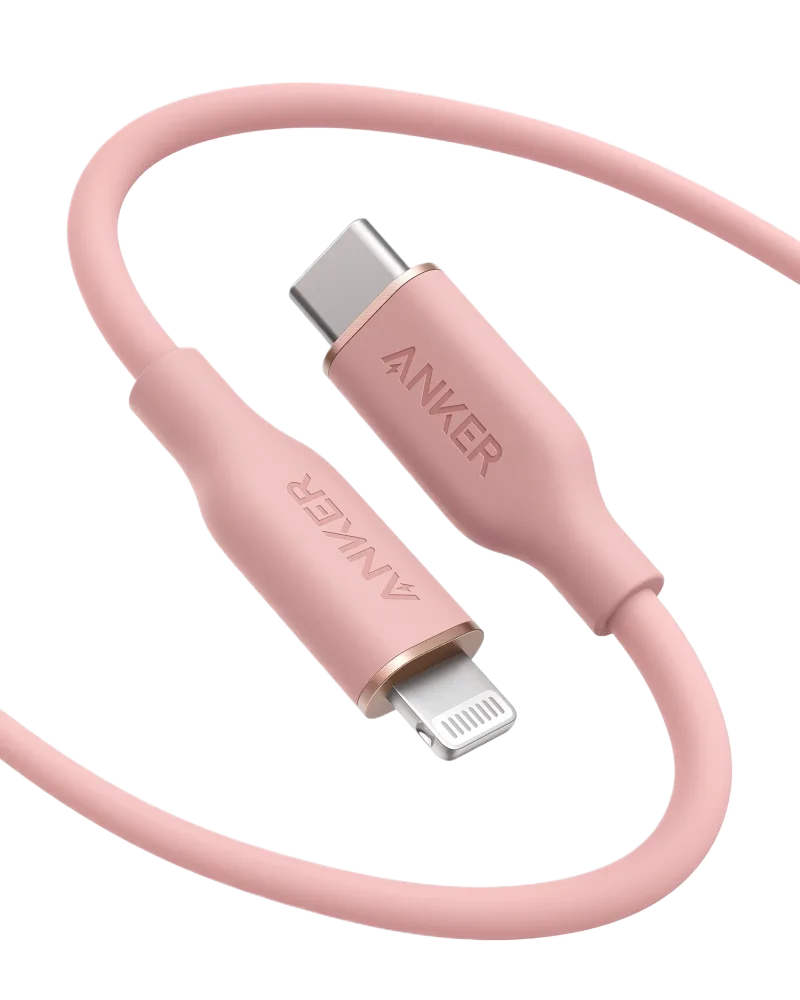 Anker <b>641</b> USB-C 至 Lightning 充電線 (Flow, 3 呎矽膠)