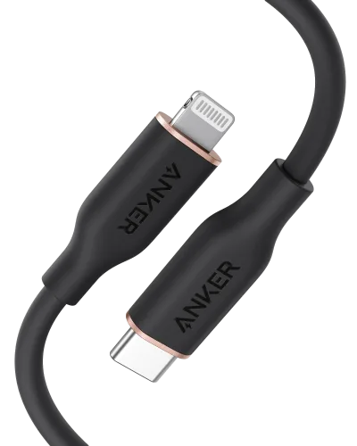 Anker <b>641</b> USB-C 至 Lightning 充電線 (Flow, 3 呎矽膠)