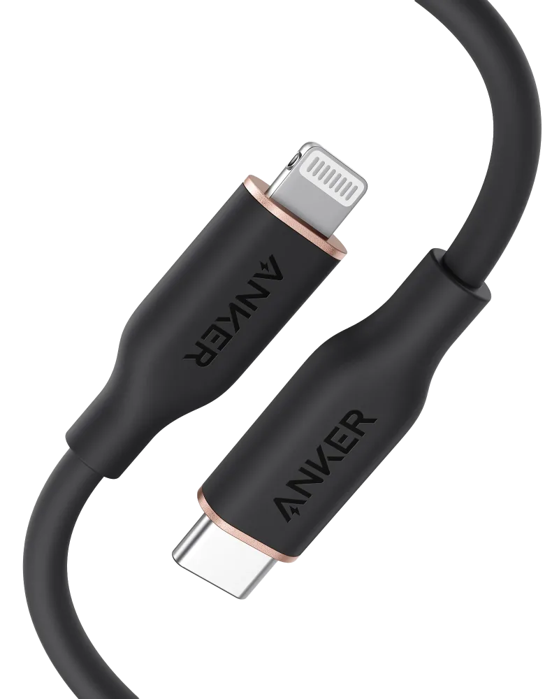 Anker <b>641</b> USB-C 至 Lightning 充電線 (Flow, 3 呎矽膠)