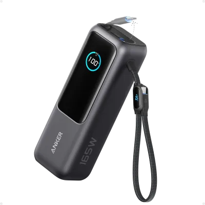 Anker Laptop Power Bank (25K, 165W, wbudowane i wciągane kable)