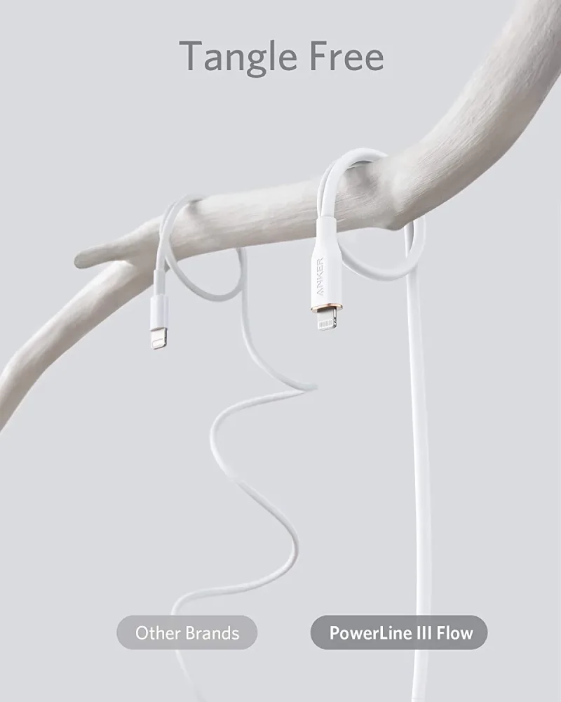 Anker <b>641</b> USB-C 至 Lightning 充電線 (Flow, 3 呎矽膠)