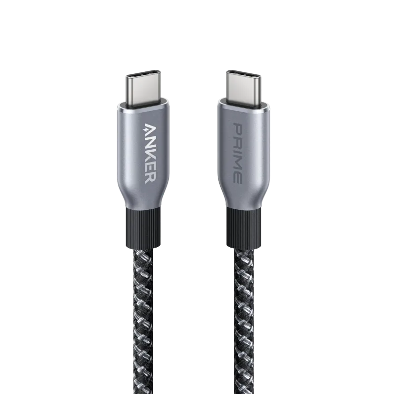 Anker Nano 75W biloplader og Anker Prime USB-C til USB-C-kabel (240W, upcycled-flettet)
