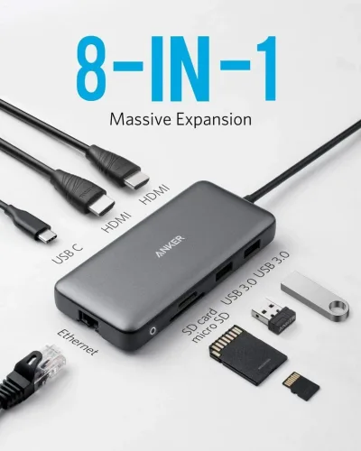 Anker <b>553</b> USB-C Hub (8-in-1) recondicionado