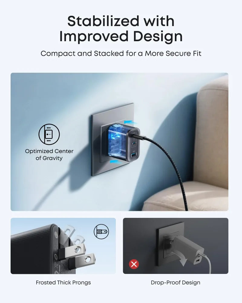 Anker Nano Charger (70W, 3 Ports) -2 Pack
