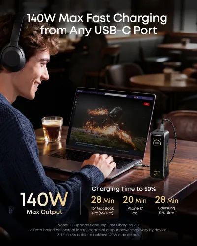 Batería externa Anker Prime (20K, 220W) Black Myth: Wukong Edition