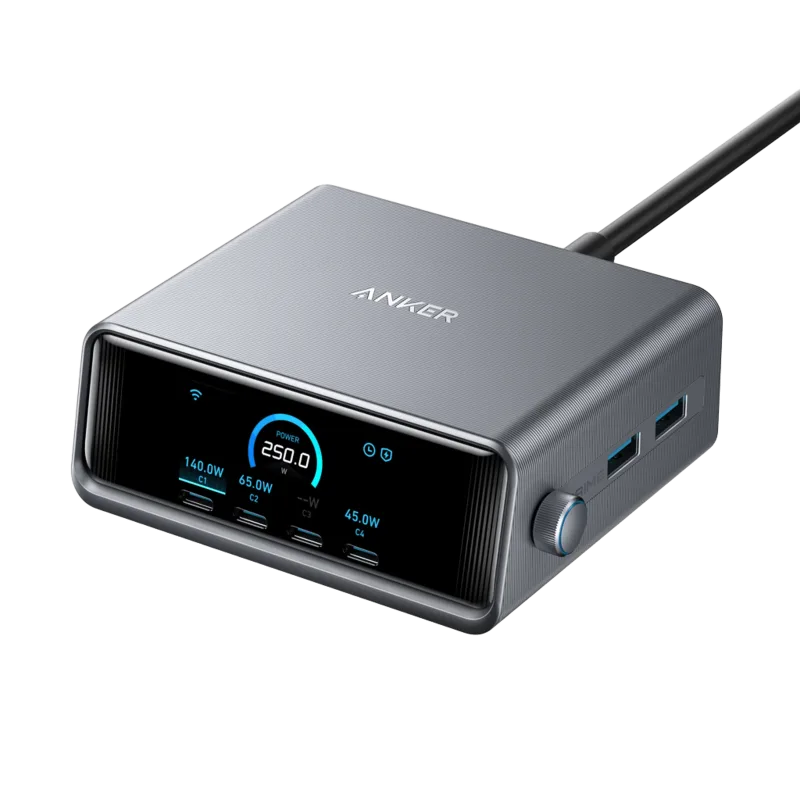 Anker Prime Charger (250W, 6 portar, GaNPrime)