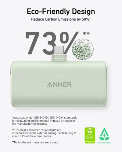 Anker Nano Power Bank reacondicionado (22,5 W, con conector USB-C integrado)