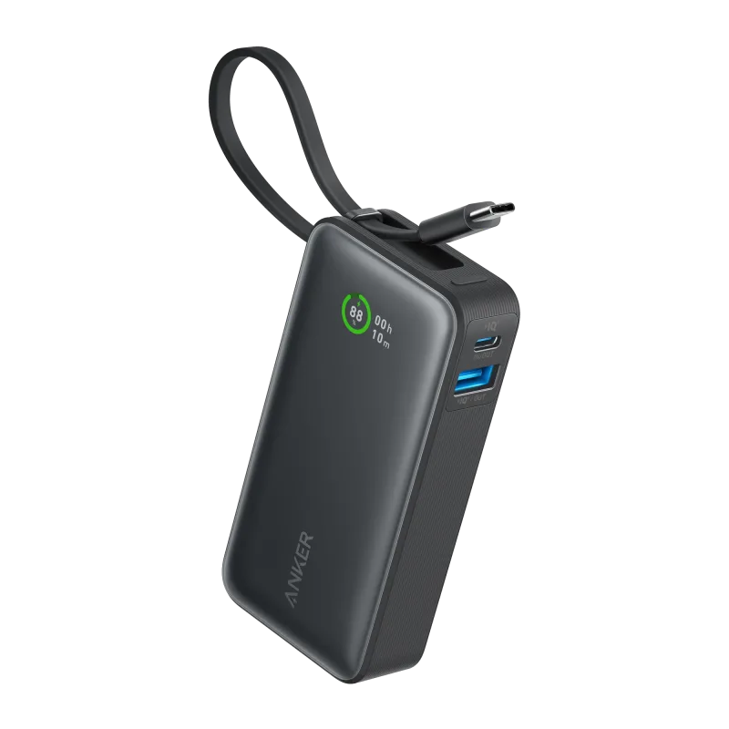 Bundle kit: Anker Nano Power Bank (30W, Built-In USB-C Cable) and Anker Nano Charger (20W)