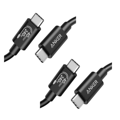 Anker <b>515</b> USB-C to USB-C Cable (Thunderbolt 4 Compatible)（2 packs）