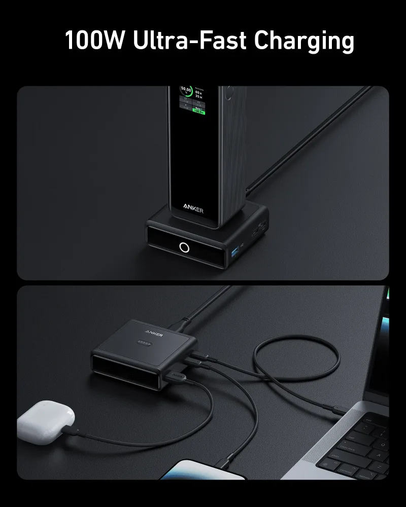 Base di ricarica Anker 100W per Anker Prime Power Bank