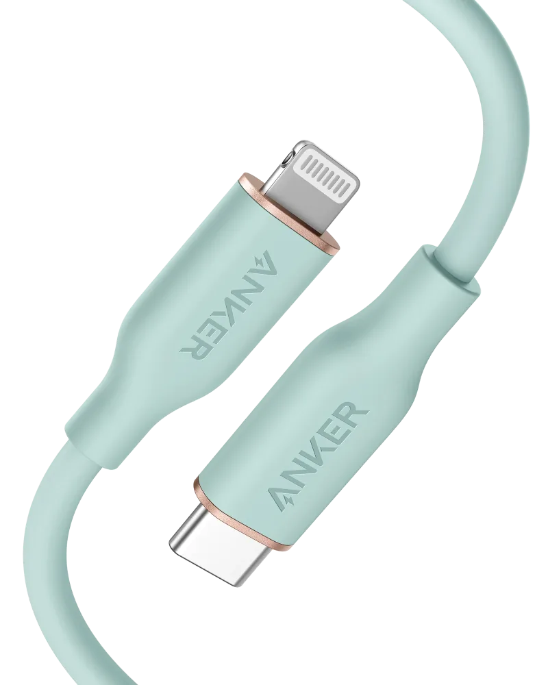 Anker <b>641</b> USB-C 至 Lightning 充電線 (Flow, 3 呎矽膠)