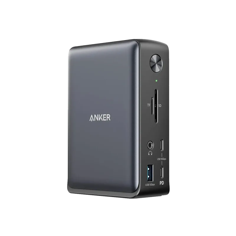 Anker <b>575</b> USB-Cドッキングステーション (13-in-1) & New Nylon USB-C to USB-C 100Wケーブル (10 ft)
