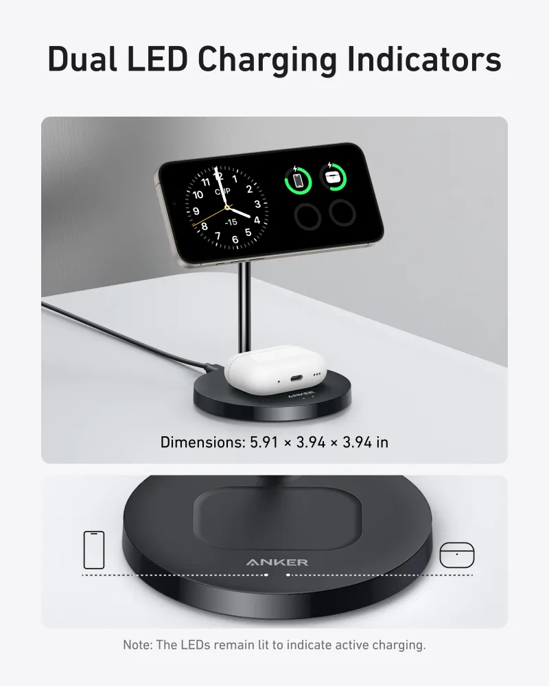 Anker MagGo Wireless Charger (2-in-1, Stand)