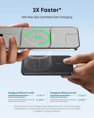 Anker Nano Power Bank (5K, MagGo, Slim)