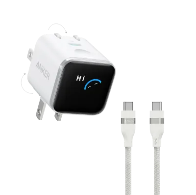 Anker Nano Charger (45W, Smart Display, 180° Foldable)